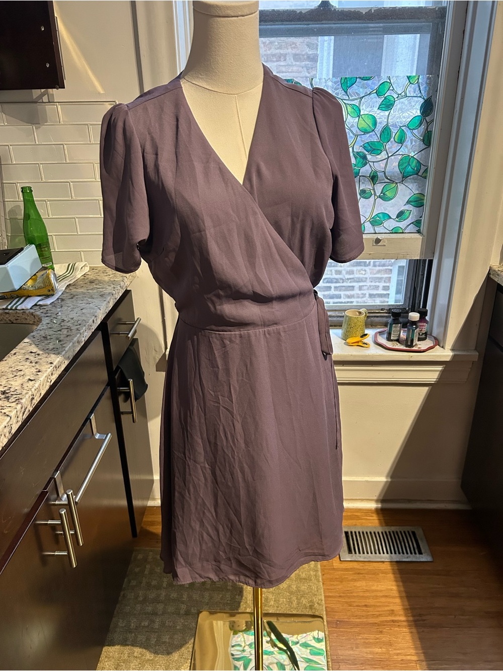 Women's Purple Wrap Dress